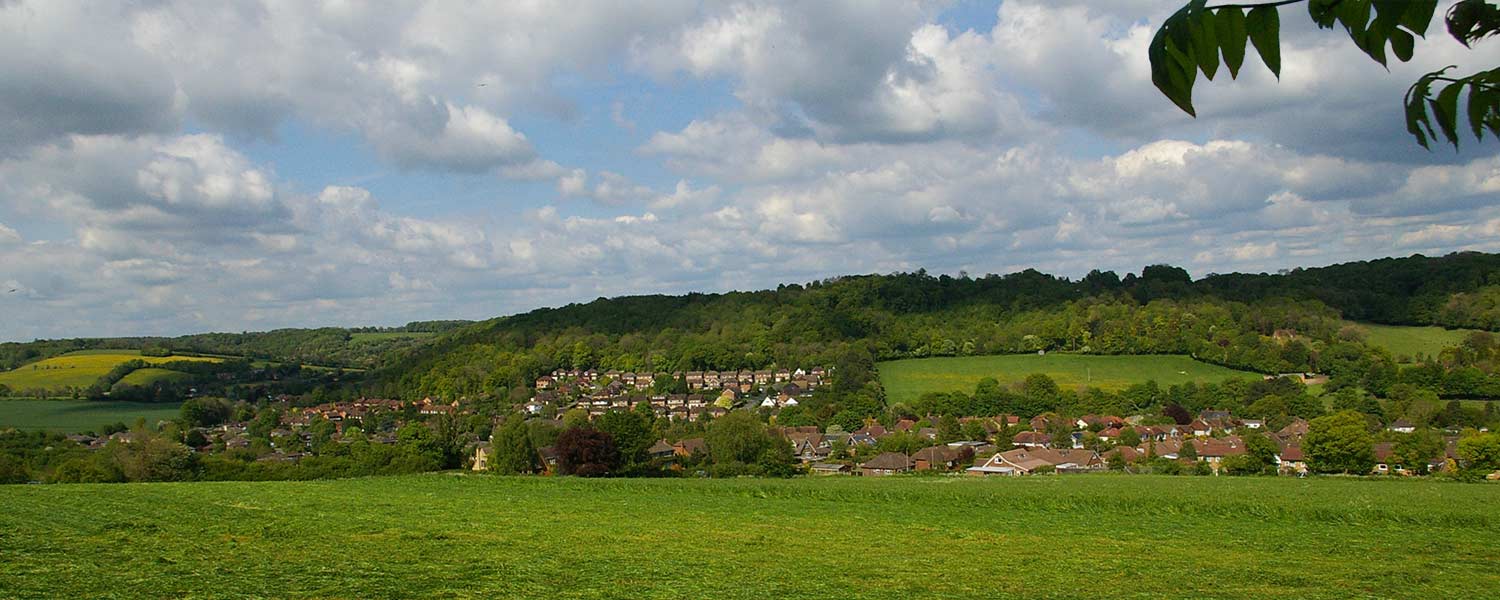 Hughenden Valley village Hall from a distance